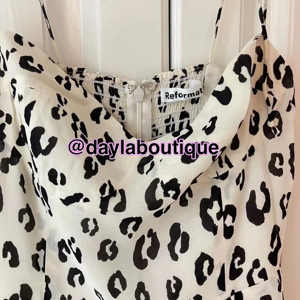 Reformation Juliette Dress Snow Leopard - Picture 4 of 6